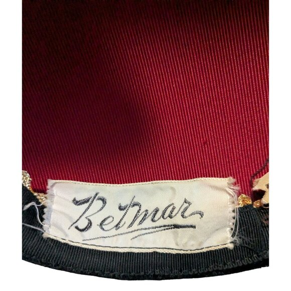 Vintage Black Velvet Hat With Bows Betmar For Frederick & Nelson Seattle - Picture 7 of 11